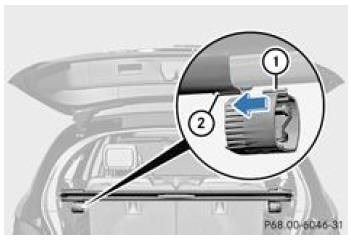 Mercedes-Benz Classe R. Allongement du couvre-bagages