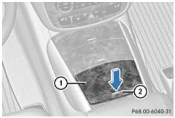 Mercedes-Benz Classe R. Porte-gobelets dans la console centrale avant
