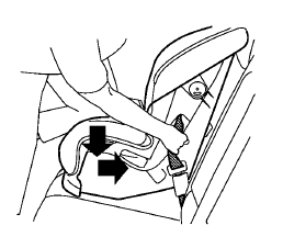 Nissan Leaf. Dispositif de retenue orienté vers l'avant - étape 6