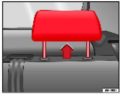 Appuie-tête en position d'utilisation