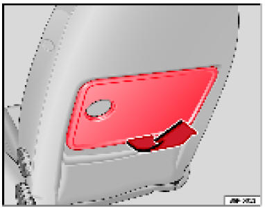 Fig. 103 Tablette escamotable du siège avant gauche