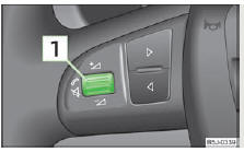 Skoda Roomster. Fig. 86 Volant multifonction : utilisation du téléphone