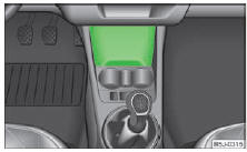Skoda Roomster. Fig. 63 Console centrale : vide-poches