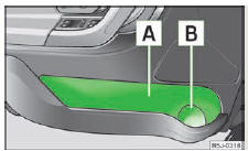 Skoda Roomster. Fig. 67 Vide-poches dans la contre-porte